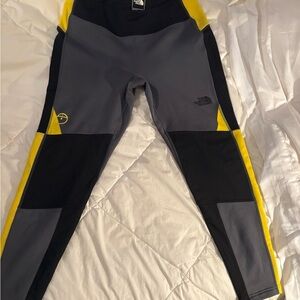 The North Face Kids' Black, Gray, and Yellow Leggings